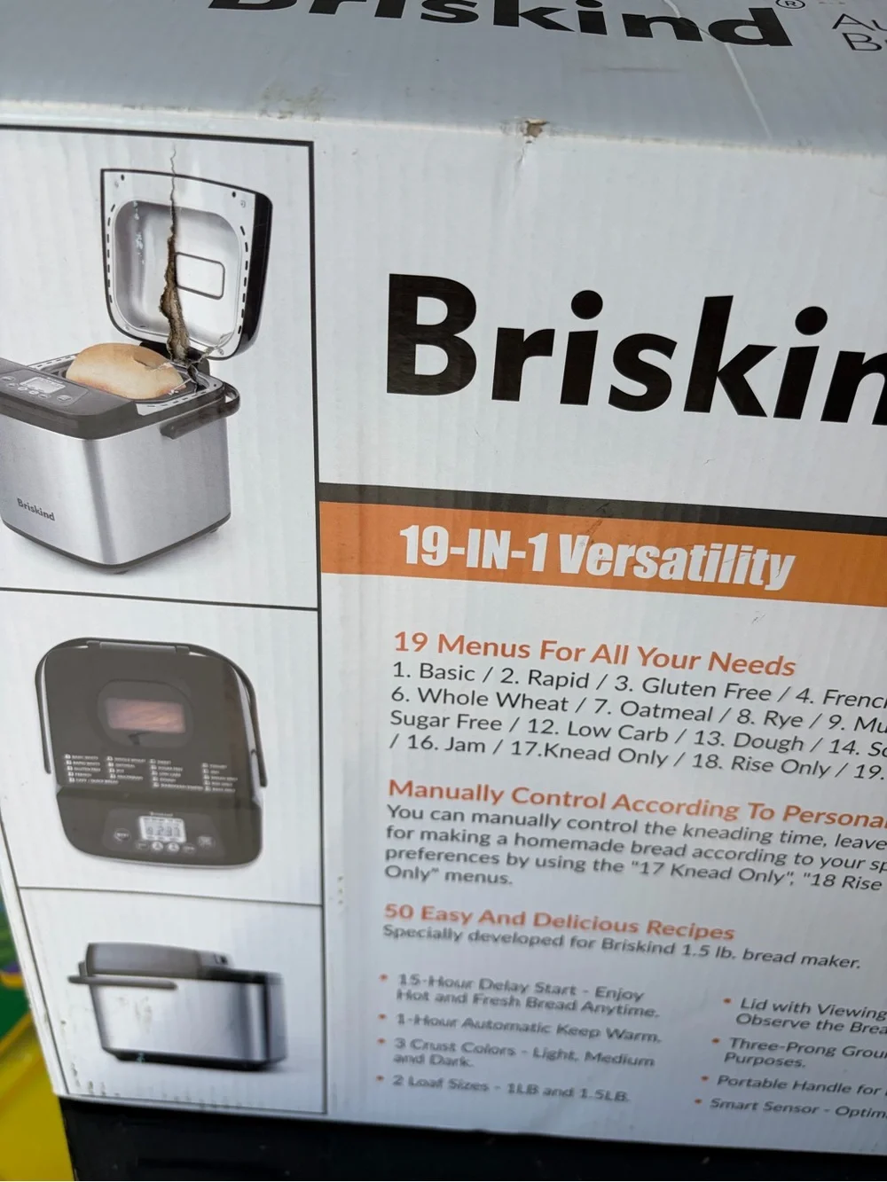 Stainless Steel Automatic Bread Maker - Silver